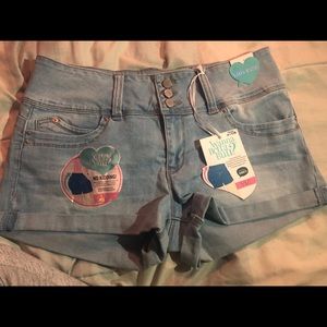 Mid-Rise Light Wash Jean Shorts